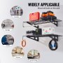 VEVOR Scaffali per Garage da 2 Pezzi Griglia per Garage Portaoggetti 122 x 61 cm Montaggio da Parete, Capacità Carico max. 113,4 kg ca., Scaffali Galleggianti per Organizzazione del Garage, Officina