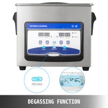 VEVOR Vasca Ultrasuoni Pulitore Ultrasuoni Lavatrice Ultrasuoni Detergente Ultrasonico Detergente per Gioielli Detergente digitale Sonic 3,2 l