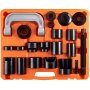 VEVOR Kit di Pressatura per Giunto Sferico 23 Pezzi in Valigetta da Officina per Riparazione Veicoli in Materiale Acciaio al Carbonio per Auto 2WD/4WD, Kit Attrezzatura Giunti Sferici 23 Pz a Telaio C