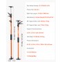 VEVOR Asta di Supporto, Confezione da 4, Telescopica Rapida in Acciaio da 116-290 cm, Sistema Regolabile a 3 Mani, Capacità Fino a 70 kg, per Martinetto per Armadietti, Barre di Carico