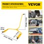 VEVOR Truck Wheel Dolly Capacità di Sollevamento 450 libbre, Carrello per Ruote per Pneumatici Giallo In Metallo per l'installazione e La Disinstallazione di Ruote da Veicoli Commerciali e Domestici