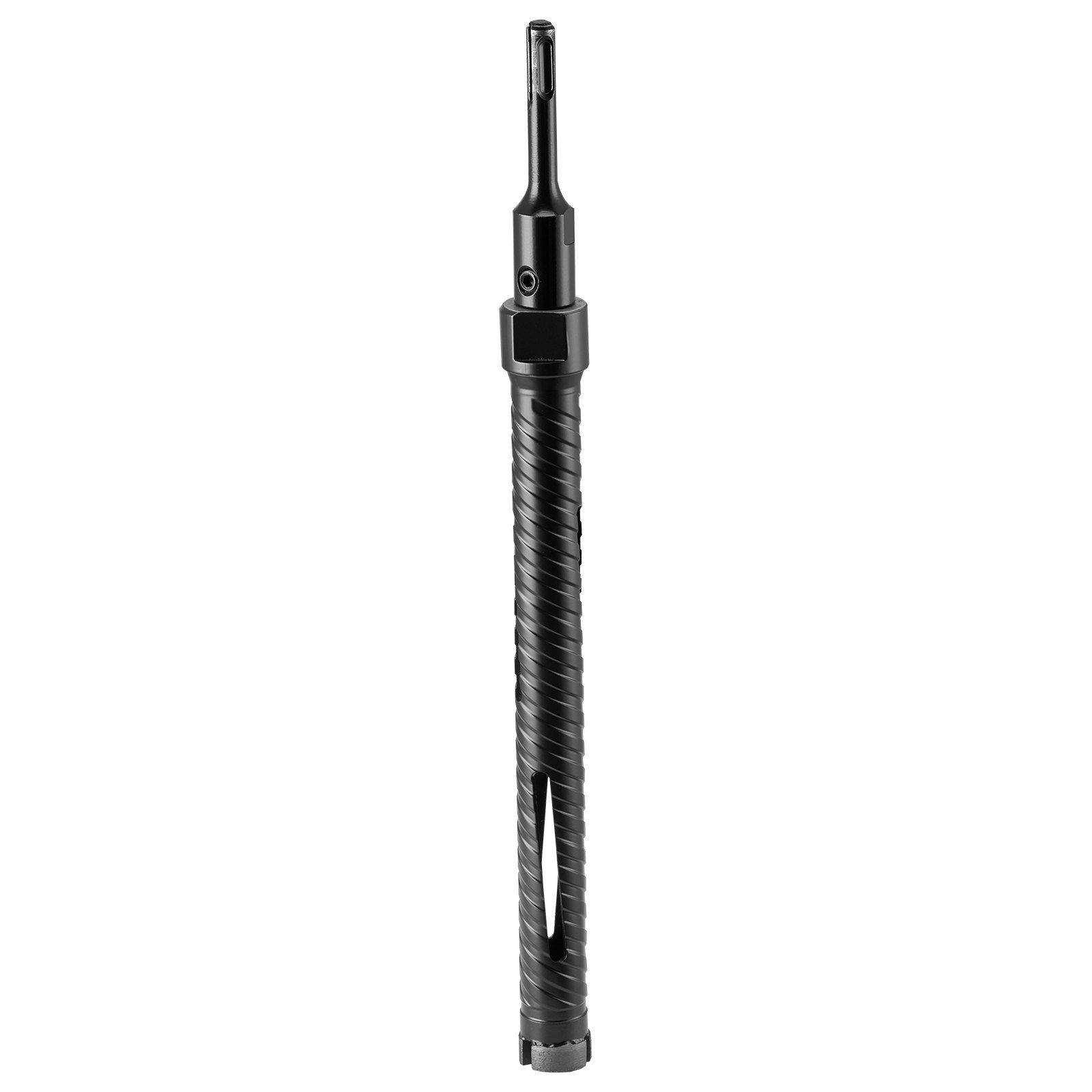 VEVOR Core Drill Bit, 25 mm Diameter, 241 mm Drilling Depth, M16 Internal Thread, Diamond Dry Coring Bit with 3 Adapters, Pilot Drill and Hex Wrench, for Reinforced Concrete, Red Bricks, and Masonry