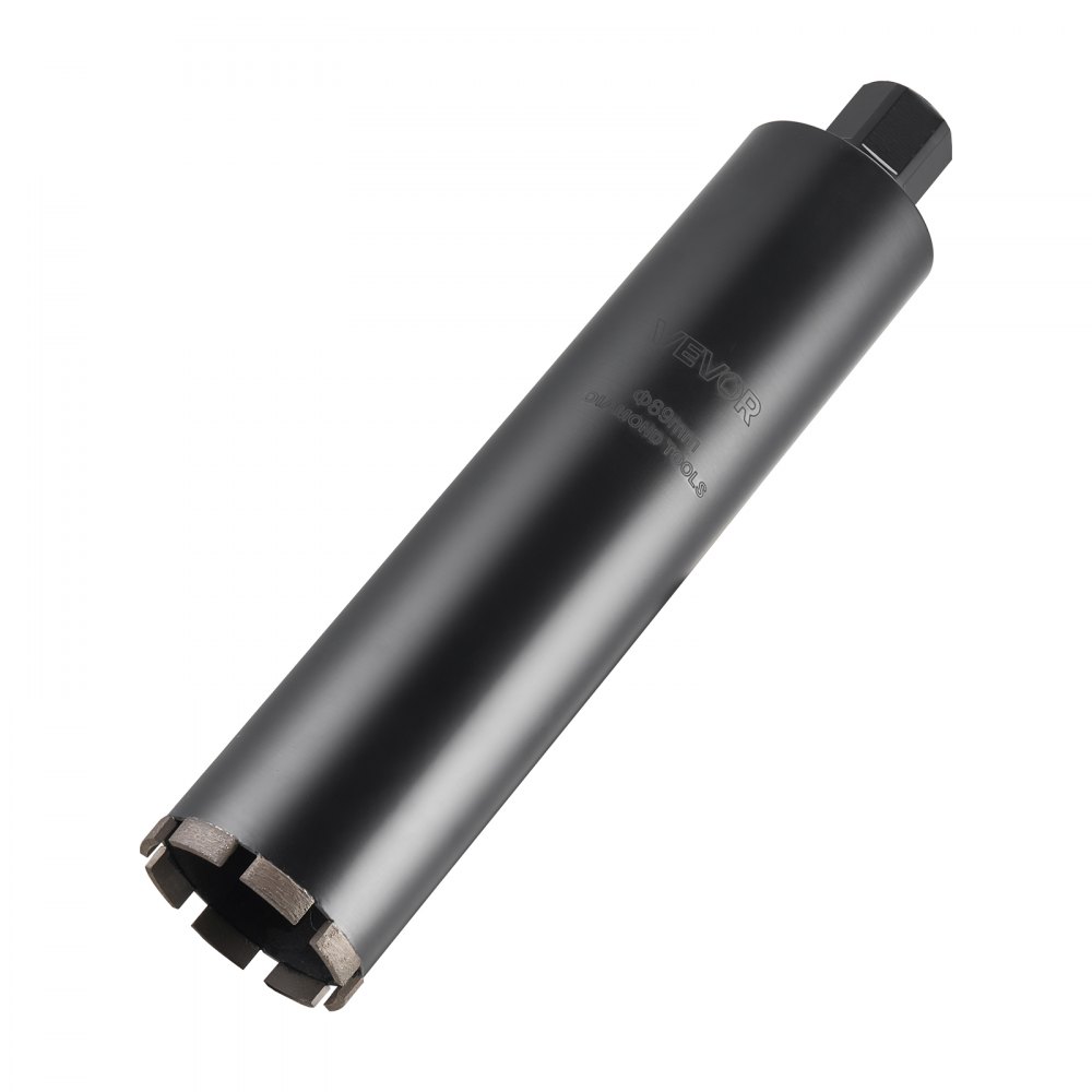 VEVOR Core Drill Bit, 89 mm Diameter, 356 mm Drilling Depth, 1-1/4 in-7 Internal Thread, High-Precision Welding Technology, Wet Diamond Core Bit for Reinforced Concrete, Red Bricks, and Masonry