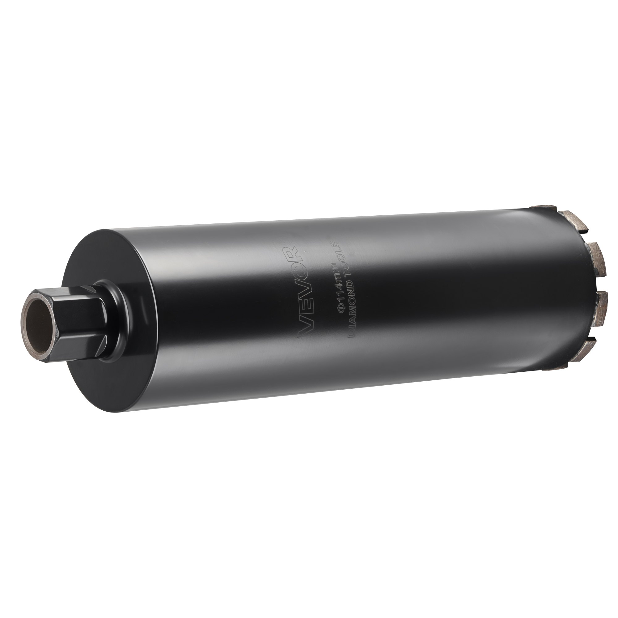 VEVOR Core Drill Bit, 114 mm Diameter, 356 mm Drilling Depth, 1-1/4 in-7 Internal Thread, High-Precision Welding Technology, Wet Diamond Core Bit for Reinforced Concrete, Red Bricks, and Masonry