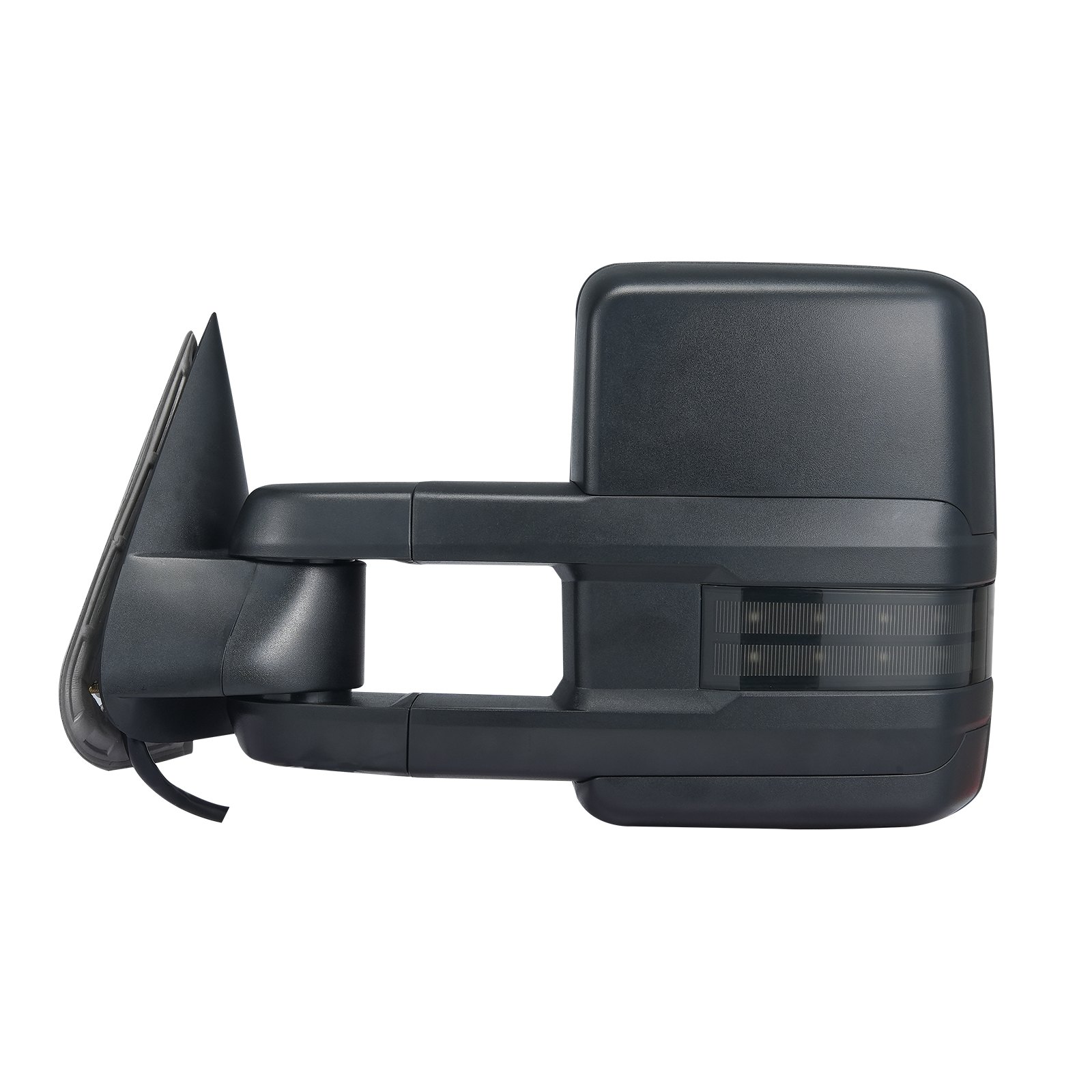 VEVOR Specchietti da Traino, Coppia Sinistro e Destro Chevrolet Silverado (2014-2021) / GMC, Riscaldati Elettricamente Sbrinamento Luce Segnalazione e Guida LED, Controllo Manuale Pieghevole, Nero