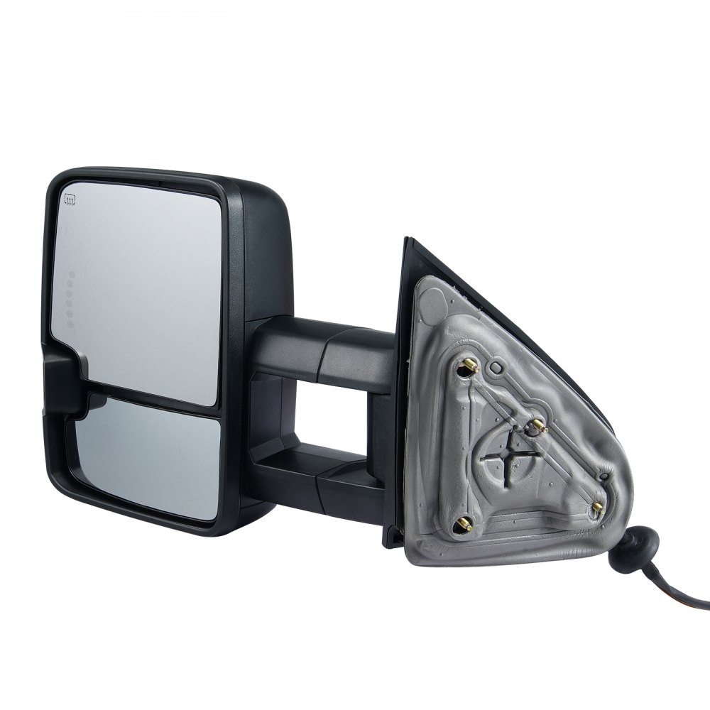 VEVOR Specchietti da Traino, Coppia Sinistra e Destra, per Chevrolet Silverado (2003-2007)/GMC/Cadillac, Riscaldato Elettrico Sbrinamentocon, Luce Segnalazione, Controllo Manuale Pieghevole, Nero
