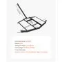 VEVOR Erpice Trainato Largo 1670 mm, Livellatrice per Vialetti in Acciaio Q235 con Barre Regolabili Attacco a Perno, Erpice Trattori da Vialetto per ATV, UTV, Giardino 1670 x 1800 x 110 mm