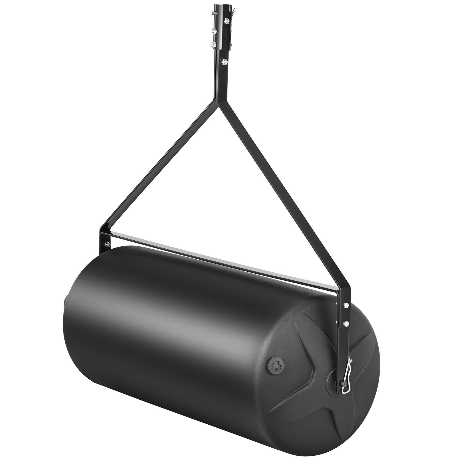 VEVOR Lawn Roller 1240x1158x445mm Hand Roller LLDPE and Q235 Garden Roller 181kg Agricultural Roller with 2 Water Inlets Lawn Roller Compatible with Common ATV/Tractor Models Ideal for Gardens and Farms