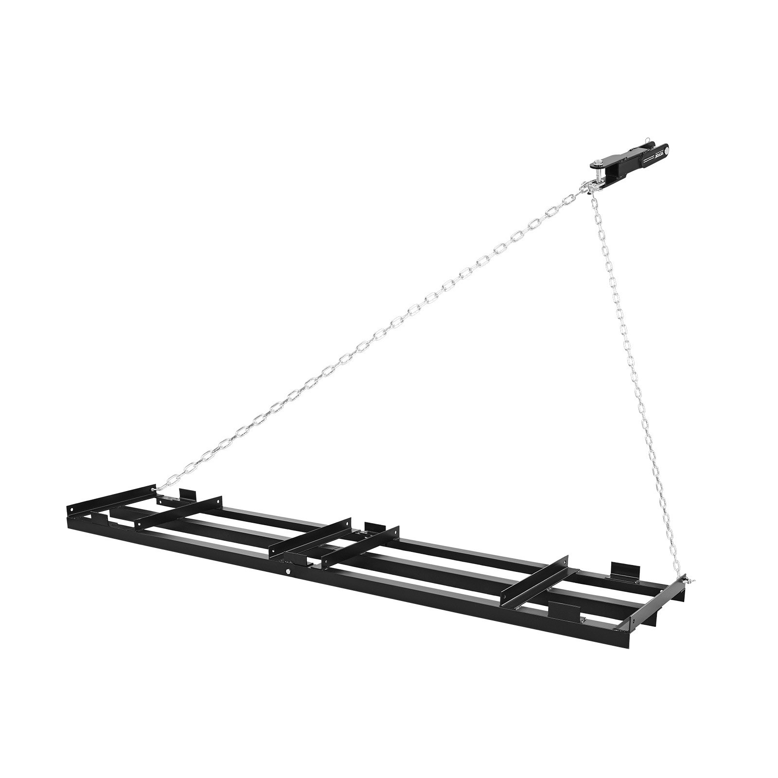 VEVOR Erpice Trainato 243,5 x 50 cm per Prato Giardino, Rastrello Livellatore Trainato con Catena 183 cm per Terreno Vialetti di Ghiaia Giardino, Erpice Livellamento per Rimorchio Trattorini ATV UTV