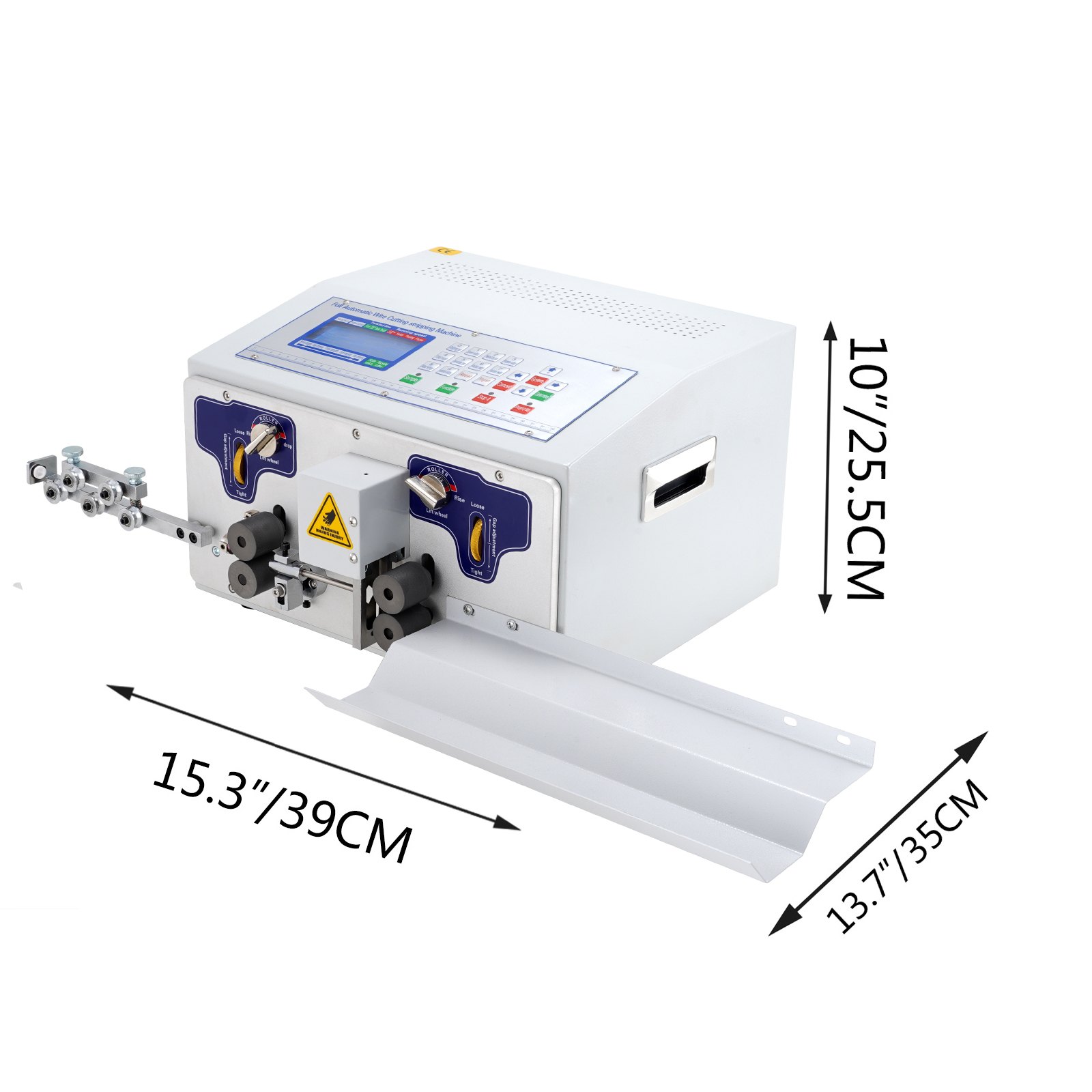VEVOR Automatic Computerized Wire Stripping Machine 300 W, Cable Cutting Machine 1-100,000 mm, 230 V Wire Bending Machine Max. Channel Diameter 10 mm, Cable Stripping Machine with LCD Screen and Straightening Machine