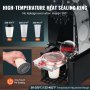 VEVOR Macchina Automatica Sigillatrice per Tazze di Tè al Latte, 500-650 Tazze/h Altezza 90-190 mm Diametro 90/95 mm, Sigillatrice Elettrica per Tazze Display LCD per Confezioni di Bevande da Bar