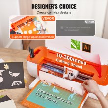 VEVOR Taglio Vinile, Plotter da Taglio con Connettività Bluetooth, Compatibile con iOS, Android, Windows e Mac, Grandi Disegni Inclusi, per Creare Carte Personalizzate, Decorazioni per la Casa