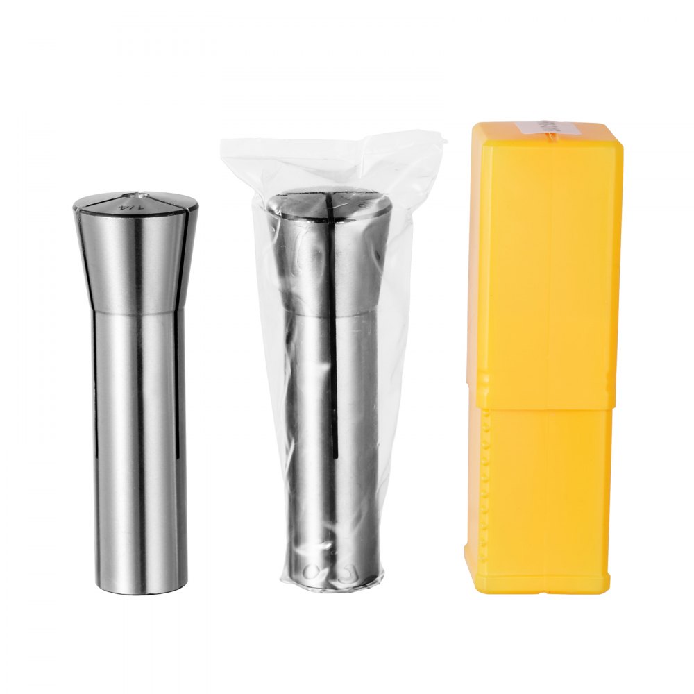 VEVOR Set di Mandrini a Pinze di Precisione 13 Pezzi R8 3,2-22,2mm 45# in Acciaio Legato TIR 30μm, Scatole di Stoccaggio Etichettate, per Fresatrici, Trapani, Alesatrici, Mandrini a Pinza per Fresa
