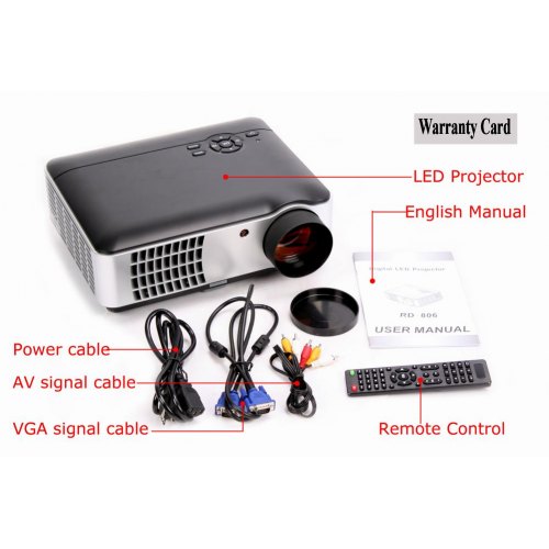 Mini Proiettore Led Portatile Videoproiettore Home Cinema 3500 Lumens Hd Tv