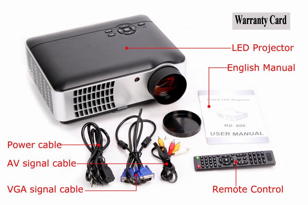 Mini Proiettore Led Portatile Videoproiettore Home Cinema 3500 Lumens Hd Tv