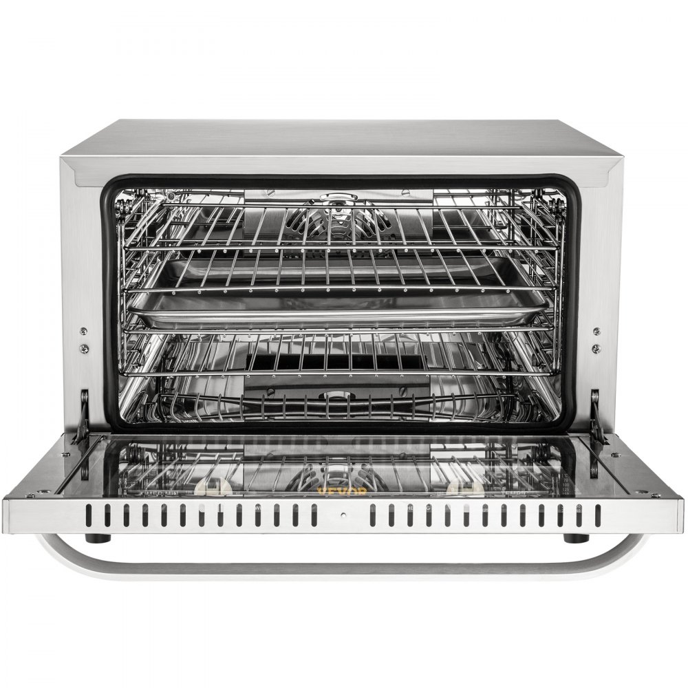 VEVOR Fornetto Elettrico a Convezione 1600W da Tavolo Cucina Griglie Incluse, Forno Elettrico Ventilato da Bancone da Bar Ristorante Osteria Panificio Pasticceria Capienza 47L, Fornetto Elettrico 47L