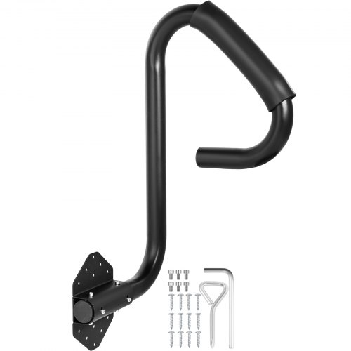 VEVOR Maniglia per Vasca da Bagno 30,74x35,5x66,8 cm Nero, Capacità da 280 kg Corrimano Antiscivolo per Vasche da Bagno in Acciaio Inox, Maniglia per Accesso alla Vasca da Bagno e Piscina all'Aperto