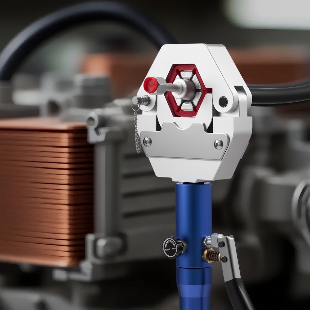 VEVOR Pinza Idraulica per Crimpatura per Tubi Idraulici AC Hydra-Krimp con 7 Matrici a Scatto, Utensile Manuale per Riparazioni di Automobili e Aria Condizionata, con Custodia per il Trasporto
