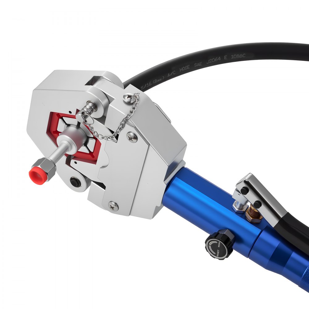 VEVOR Pinza Idraulica per Crimpatura per Tubi Idraulici AC Hydra-Krimp con 7 Matrici a Scatto, Utensile Manuale per Riparazioni di Automobili e Aria Condizionata, con Custodia per il Trasporto
