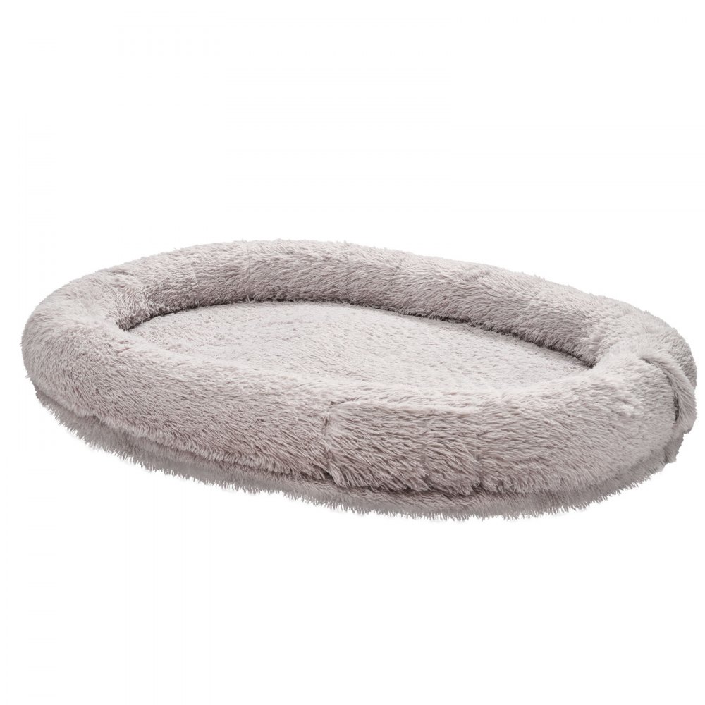 VEVOR Cuccia per Cani Animali Domestici da 1760 mm x 1220 mm x 240 mm, Peluche Lungo per Cani di Taglia Umana, con Tasca Laterale, Maniglia e Cerniera, Rimovibile, Lavabile in Lavatrice, Grigio