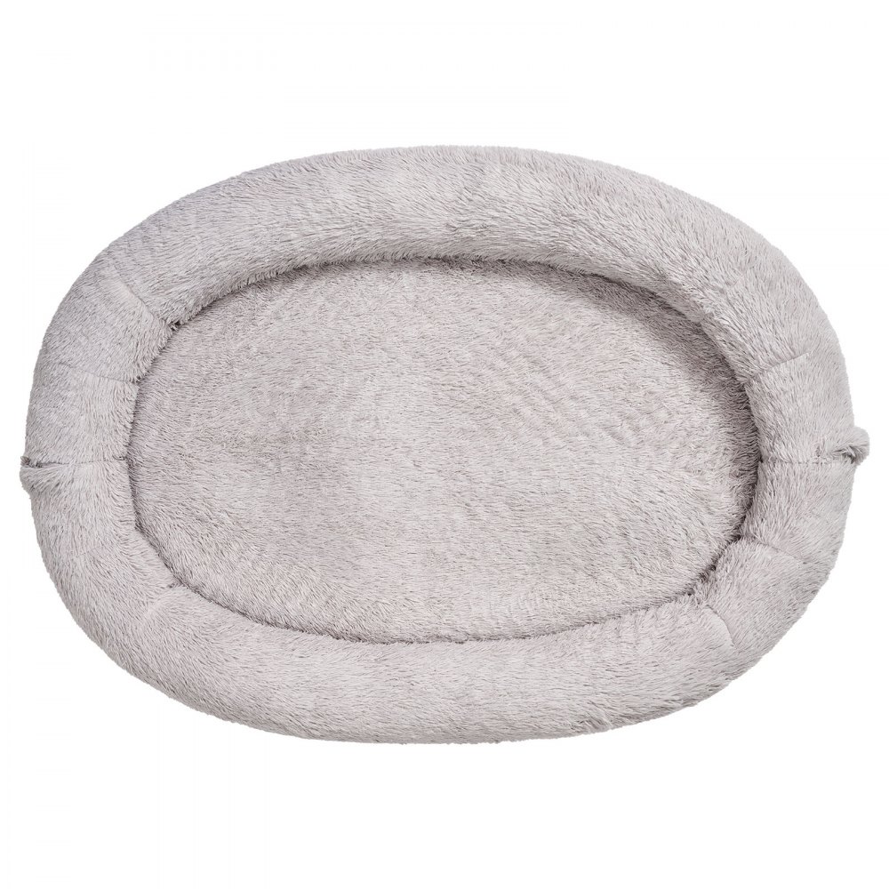 VEVOR Cuccia per Cani Animali Domestici da 1760 mm x 1220 mm x 240 mm, Peluche Lungo per Cani di Taglia Umana, con Tasca Laterale, Maniglia e Cerniera, Rimovibile, Lavabile in Lavatrice, Grigio