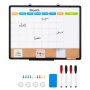 VEVOR 24" x 18" Monthly Calendar Whiteboard and Corkboard Combination with Aluminum Frame – 2-in-1 Magnetic, Dry Erasable Wall-Mounted Pinboard – Ideal for School, Home, Office