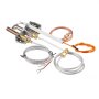VEVOR Gruppo Pilota a Gas, OE 4021-732,  per Camino 25660, Ricambio per Accensione a Gas Naturale con Tubo Pilota, Termocoppia, Termopila, Cavi, Compatibile con i Modelli Heatilator