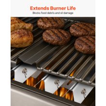 VEVOR 5 Barre Aromatizzanti + 2 Piastre Riscaldanti, Pannello Diffusore di Fiamma per Griglie (Weber Genesis Serie 300), Inclusi E310 E320 E330 S310 S320 S330, Barre Flavorizer in Acciaio Inox
