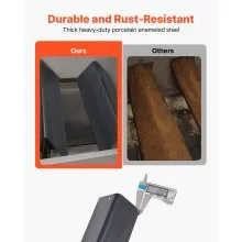 VEVOR Barre Aromatizzanti Pannello Diffusore BBQ 3 Barre Flavorizer Acciaio Smaltato Porcellanato per Griglie Weber Spirit I II 200 Series, Inclusi Spirit ll E-210, ll E-220, ll S-210, E-210, S-210
