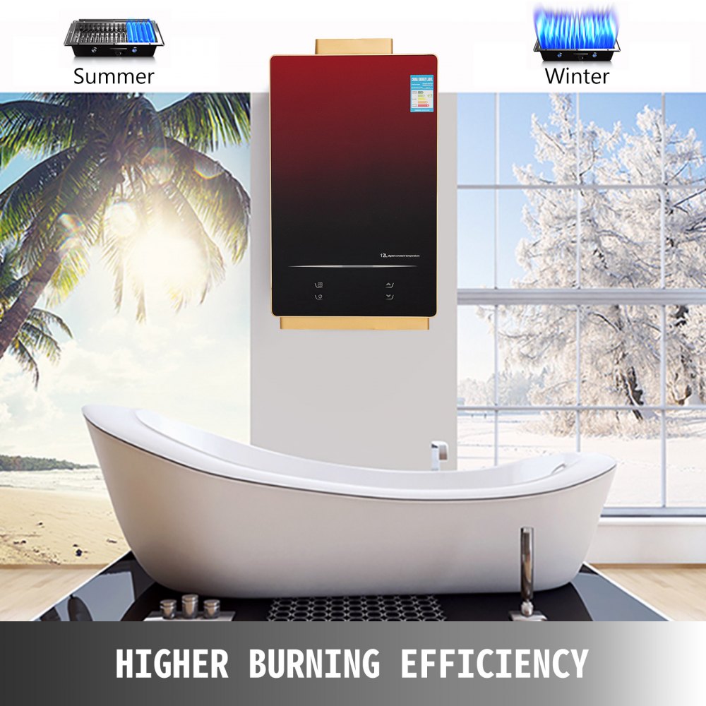 Scaldino Scaldabagno A Gas Naturale 12l Timer Efficiente Acciaio Al Carbonio