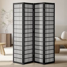 VEVOR Divisorio per Ambienti a 4 Pannelli, Schermo Pieghevole in Legno per Interni, Divisori Giapponesi, Schermi Decorativi Portatili, per Separazione di Ambienti, Casa, Ristorante e Camera da Letto