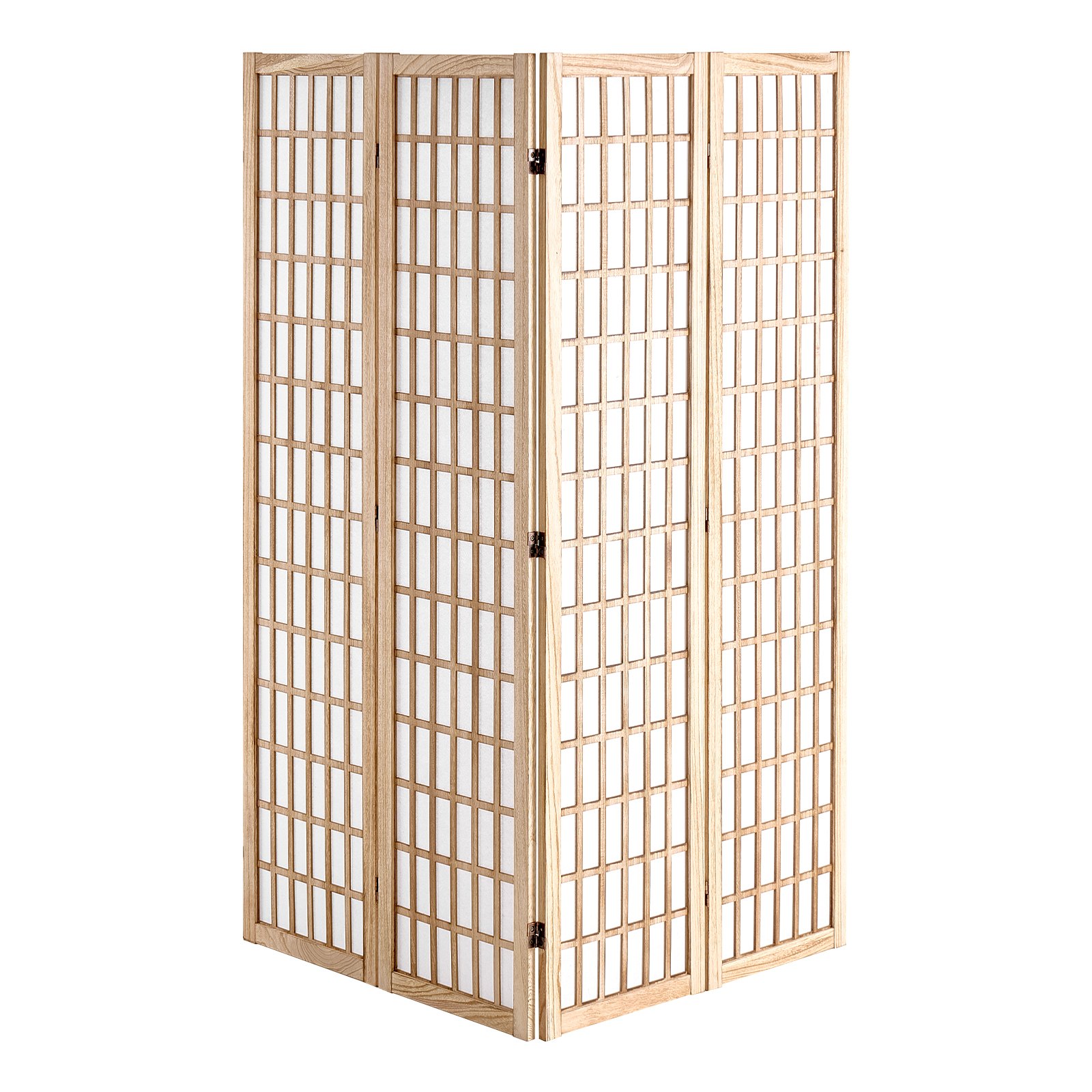 VEVOR Divisorio Giapponese per Privacy Divisorio Pieghevole, Schermo Decorativo Portatile per Separazione Spazio con 4 Pannelli Pieghevoli per Ufficio, Ristorante, Camera da Letto
