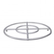 VEVOR Braciere da Incasso Rotondo 24 pollici, Kit Bruciatore per Braciere in Acciaio Inossidabile, Braciere a Gas Naturale Propano Potenza 92000 BTU per Uso Interno Esterno, Kit Bruciatore Braciere