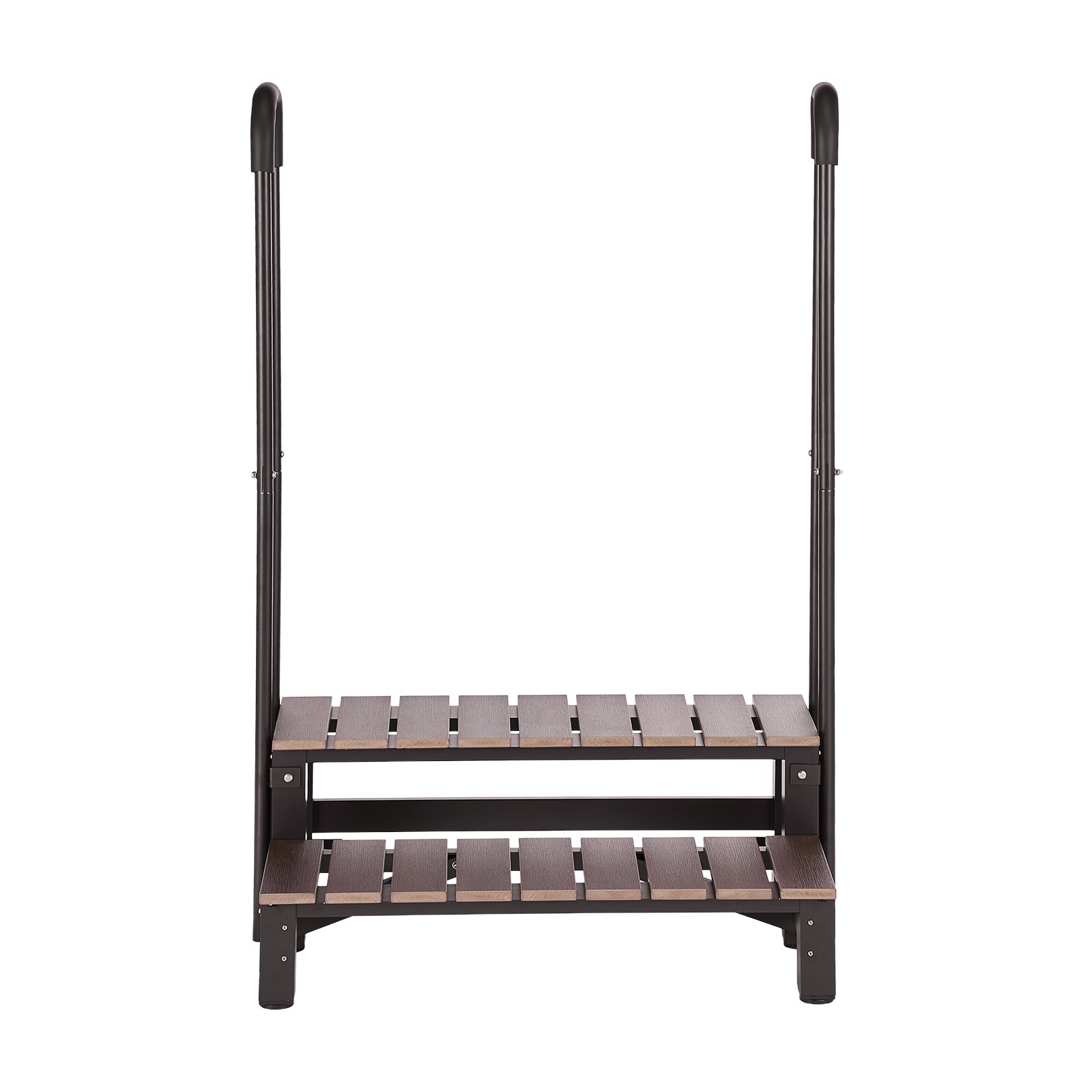 VEVOR Scaletta per Vasca Idromassaggio 2 Gradini da Esterno Carico 250kg, Struttura in Acciaio e HIPS, Corrimano, Piscina Fuori Terra Gonfiabile Camper, Gradino Larghezza 820mm, Scaletta Antiscivolo