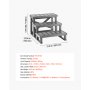 VEVOR Gradini per Vasca Idromassaggio da Esterno Larghezza 700 mm 160 kg, Scalettta a 3 Gradini Piedini Antiscivolo in Plastica HIPS, Accesso per Piscina Fuoriterra, Camper, Giardino, Cortile