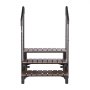 VEVOR Hot Tub Steps with Handrail 3-Step Spa Outdoor Stairs 250 kg Capacity, 820 mm Wide Step, Steel & Sturdy HIPS, Easy Assembly, Non-Slip Step Ladder for Above-Ground/Inflatable Pool, RV,Patio,Deck