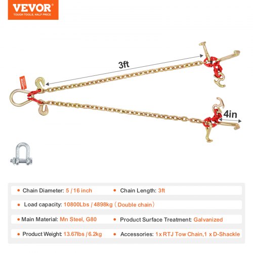 Gancio di traino per catena di rimorchio in metallo per 1/10 RC Crawler