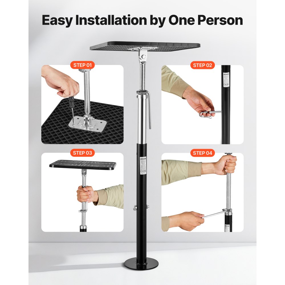 VEVOR Cric Sollevatore per SUV Camper 2 pezzi, Supporti in Acciaio Verniciato a Polvere per Camper, Capacità di Carico Fino a 453,59 kg, Altezza Regolabile da 541,02 a 1219,2 mm, Piede di Supporto