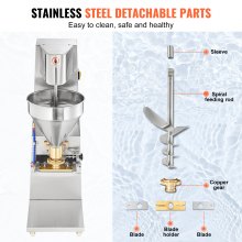 VEVOR Macchina per Formare Polpette Commerciale, Macchina per Polpette 280 Pezzi / min, Strumento Elettrico per Produzione Polpette di Gamberetti Pesce, Manzo, Maiale, Formatrice per Polpette 1100 W