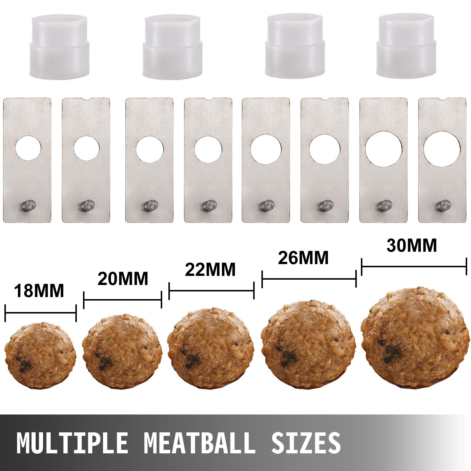 Macchina Per Polpette 18/20/22/26/30 Mm Formatrice Polpette Elettrico 750w