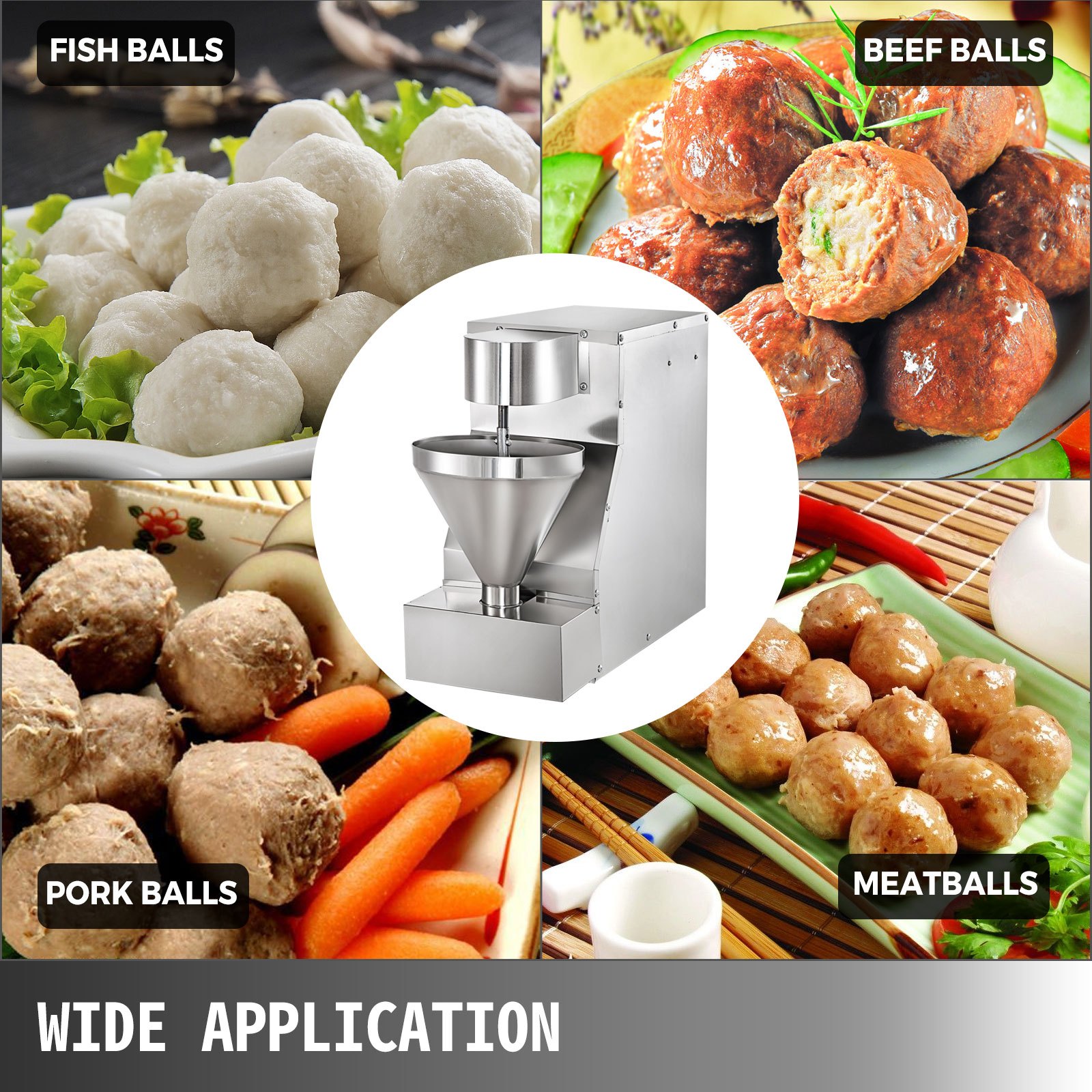 Macchina Per Polpette 18/20/22/26/30 Mm Formatrice Polpette Elettrico 750w