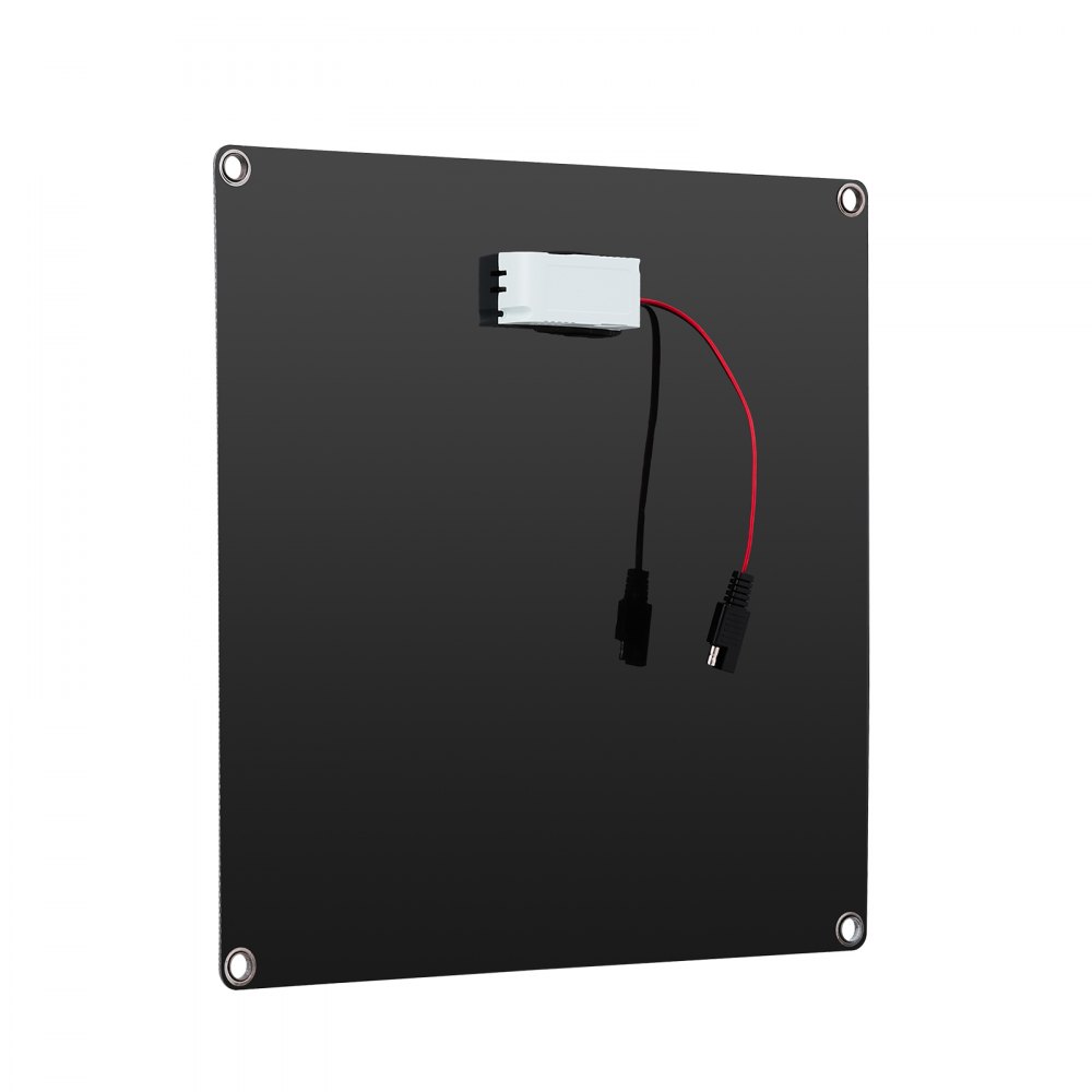 VEVOR Caricabatteria Solare da 20 W 12 V, Caricabatteria Solare con Regolatore Integrato 3 Cavi di Collegamento, Impermeabile IP67, Portatile per Camper, Auto, Moto, Barche, Furgoni, Roulotte