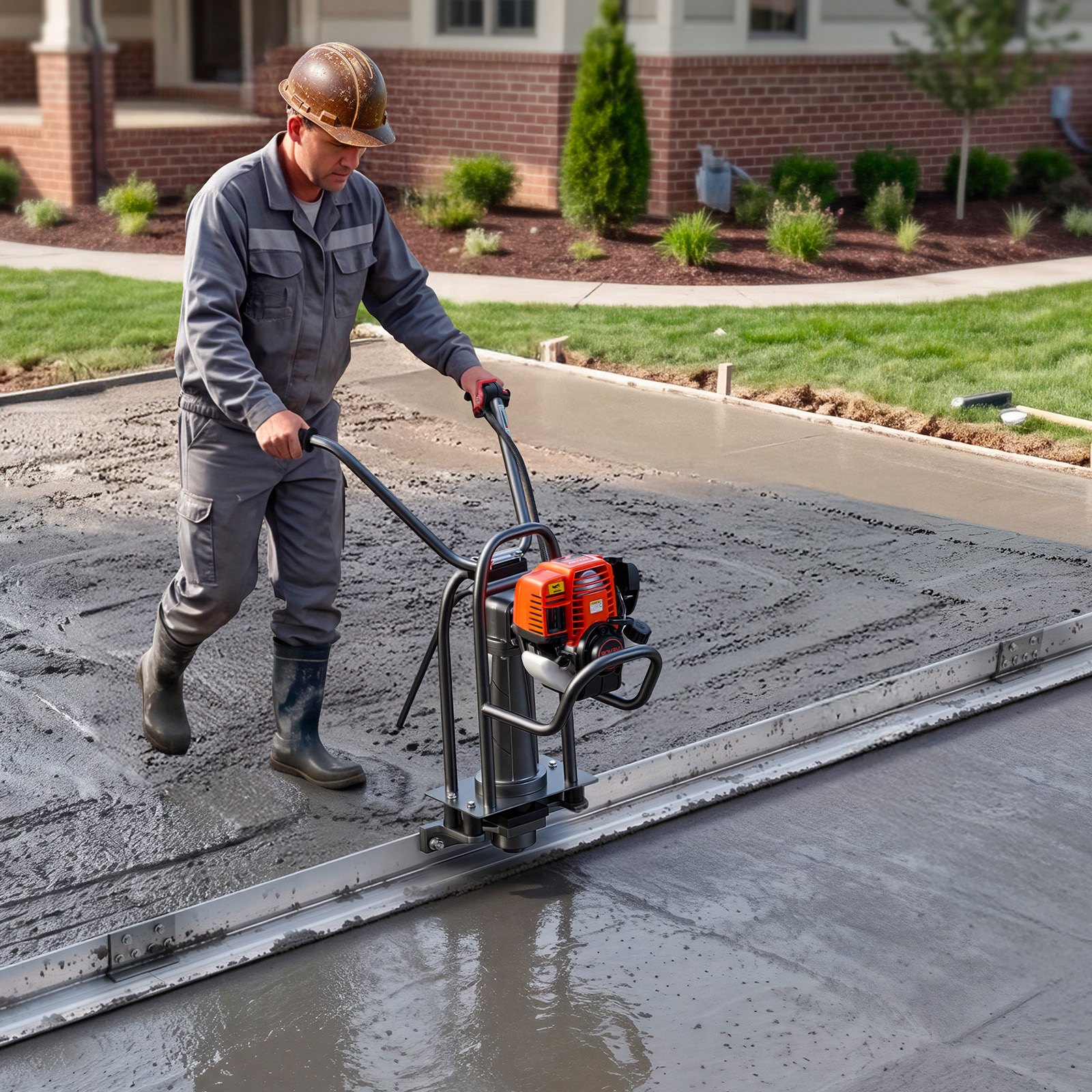 VEVOR Lama per Staggia Vibrante da Calcestruzzo 4267 mm, Lega di Alluminio, Bordo Dritto da 135 mm, Copertura Estesa, Lama di Ricambio per Finitura del Calcestruzzo, per Vialetti e Pavimenti di Garage