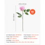 VEVOR Rose Artificiali Rosa 60 Pezzi con Steli in Seta Fiori Finti per Vaso, Fiori Artificialli Realistici per Vasi, Centrotavola, Matrimoni, Feste, Bouquet, Decorazioni Casa e Composizioni Fai da Te
