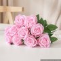 VEVOR Rose Artificiali Rosa 60 Pezzi con Steli in Seta Fiori Finti per Vaso, Fiori Artificialli Realistici per Vasi, Centrotavola, Matrimoni, Feste, Bouquet, Decorazioni Casa e Composizioni Fai da Te