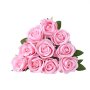 VEVOR Rose Artificiali Rosa 60 Pezzi con Steli in Seta Fiori Finti per Vaso, Fiori Artificialli Realistici per Vasi, Centrotavola, Matrimoni, Feste, Bouquet, Decorazioni Casa e Composizioni Fai da Te