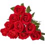 VEVOR Fiori Artificiali, 500 Pezzi di Rose Finte in Schiuma dall'Aspetto Realistico alla Rinfusa, Finte con Steli per Fiori da Sposa Fai da Te, Centrotavola per Casa Decorazioni, Rosso