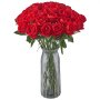 VEVOR Artificial Rose Flowers, 60 Pieces Artificial Flowers, Red Fake Roses with Stems, Foam Roses for DIY Wedding Bouquets, Bridal Bouquets, Valentine's Day, Mother's Day, Home Decoration