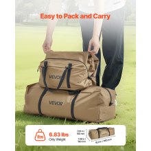 VEVOR Tenda da Esterno per Campeggio Portatile Capienza ca. 4 Persone, Tenda Invernale Portatile con Foro per Stufa, Tela Impermeabile Rivestito in PU da 2500 mm, Campeggio, Pesca, Caccia, Taglia M