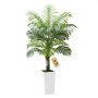 VEVOR Palma Areca Artificiale 1524 mm, Pianta Tropicale Finta con Fioriera Bianca Alta, Pianta Finta in Seta da Pavimento in Vaso, Grandi Alberi per Casa, Ufficio, Soggiorno, Interno ed Esterno